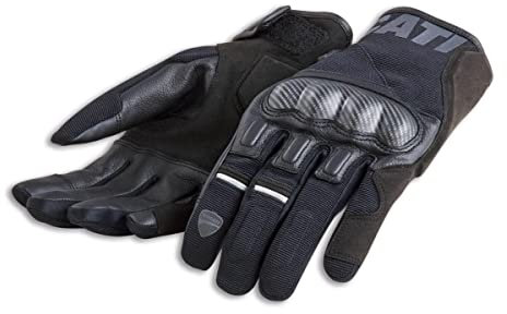 Ducati Company C2 Handschuhe aus Leder und Stoff schwarz Größe M