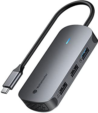 USB C Hub, 5-in-1 Powered USB Hub with 60W PD Charging, 4K HDMI, 3 USB A Ports USB Multiport Adapter