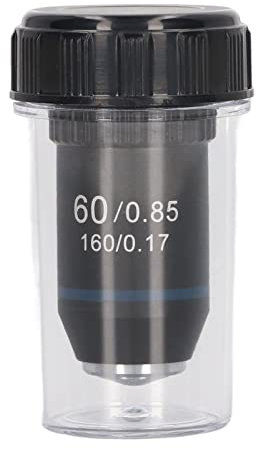 60X Achromatic Objective Brass Microscope Objective Lens with Interface 20.2mm for Biology Laboratory