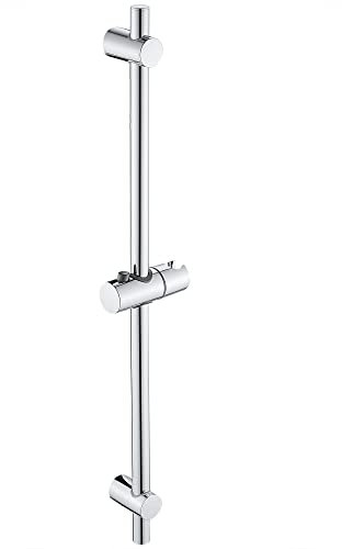TRUSTLIFE Saliscendi per Doccia Inox Asta Doccia Saliscendi Kit Doccia Regolabile con Supporto Doccia 68 x 2,2cm, Cromo