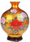 Vasen Vase aus Keramik, handgefertigt, mit Pfingstrosenmuster auf dem Sockel, kann im Arbeitszimmer, Hotel, Dekoration for Blumen platziert Werden (blau, 27 x 24 cm)