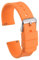 sourcing map Bracelet de Montre Silicone 16mm Largeur Souple Dégagement Rapide Caoutchouc Remplacement Montre Bande avec Inox Acier Boucle pour Homme Femme, Orange