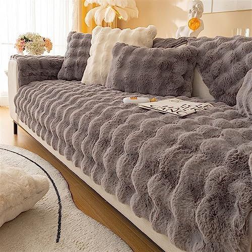 uyeoco Samt-Sofabezug Ecksofa l Form Sofa Überzug Couchbezug Sofa/Couch Wurfdecke Eckcouch 3/2 Sitzer Sofaschutz Schonbezug Sofaschoner Sofabezüge rutschfest Hund Katze (Color : O, Size : 110x180cm)