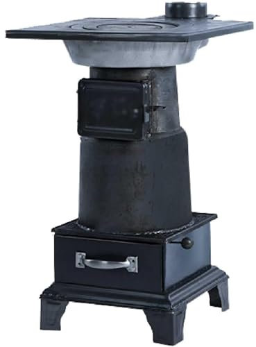 Poêle à bois en fonte, poêle à granulés, poêle à bois efficace et durable pour le chauffage domestique, poêle tente chaude, pour chauffage la cuisine au barbecue, parfait pour nuits confortables