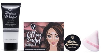 W7 Prime Magic Set - 4-teiliges Set - Grundierung, Konturierung & Gesichtspuder Make-up im Set