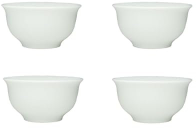 Liang baobao Traditionelle chinesische Tee-Verkostungstassen, 4 Stück, 40 ml, weißes Porzellan, Mini-Tassen für Gongfu-Teezeremonie (weiß)