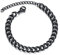 LOCCY Edelstahl Kandare Armband 3/5/7MM, Herren Armband Edelstahl Kandare, Kubanische Kette Armbänder Unisex für HipHop Rapper, 18+5CM Länge (5mm, schwarz)