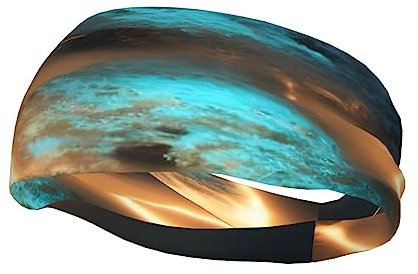 View Under The Moon Sport-Stirnband für Männer und Frauen, geeignet zum Laufen, Radfahren, Yoga, Basketball, elastisches feuchtigkeitsableitendes Haarband.