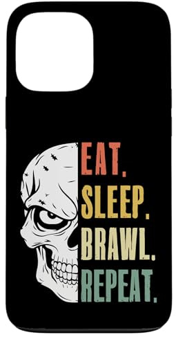 Eat Sleep Brawl Wiederhole lustige Videospieler-Spiele Hülle für iPhone 13 Pro Max