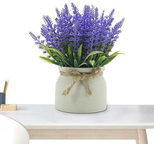 Plantas artificiales en maceta,Planta pequeña artificial - Decoración de flores realistas Plantas artificiales en macetas,Plantas de imitación de granja para bodas y reuniones en interiores y exterior