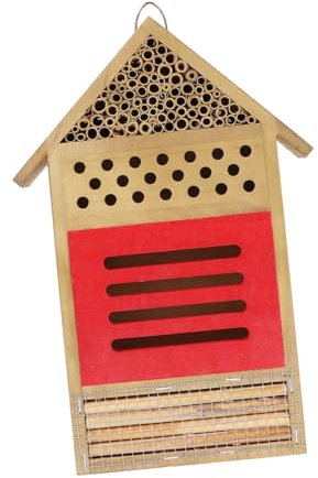 OFFSCH Insektenhotel Bienenhaus Holz Für Garten Nistplatz Bienen Bienenhäuser Draußen