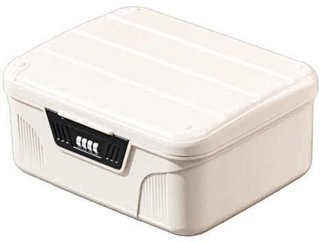 Boîte de verrouillage de médecine Boîte de rangement verrouillable à haute capacité avec partition ＆ Code combiné Boîte de verrouillage de réfrigérateur pour les documents de médecine Sécurité alimen