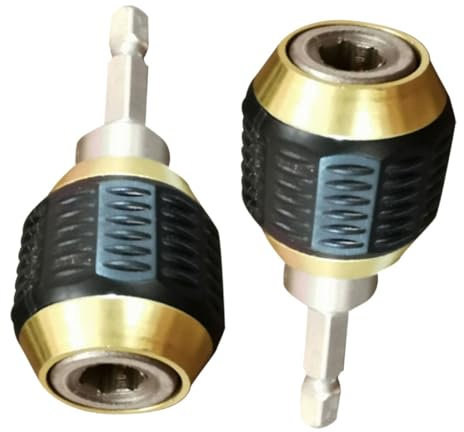 IWOWHERO 2piezas Adaptador De Portabrocas Hexagonal Rápido Con Vástago Autolock Para Taladros Eléctricos y Destornilladores Inalámbricos Cambio Sin Llave Para Trabajo