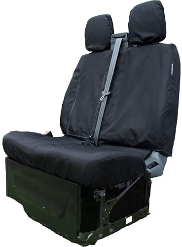 To Fit: Ford Transit Custom Seat Covers 2013 to 2023 | Waterproof Durable Easy to Fit | For the Ford Transit Custom Seat Cover Accessories (Double Passenger)