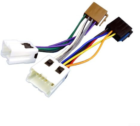 HEBEOT 2 adaptadores de arnés de cableado ISO, cable de radio de vehículo de 12 V, kit de interfaz de arnés de retención de radio estéreo ISO para Nissan y para modelos Infiniti