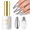 Imtiti Chrome Gel Nail Polish, 15ML Silver Metallic Gel Nail Polish Metal Mirror Effect Chrome Gel Polish Soak off UV LED DIY Nail Art Salon Manicure