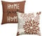 Artoid Mode Braun Dahlien Blumen Frühling Kissenbezüge 2er Set, 45x45 cm Zierkissenbezug Cushion Cover Couch Wohnzimmer Außenbereich Deko