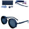 DORIMI Lentes de sol de tinte ajustable, lentes de sol polarizados ajustables de 1 a 9 engranajes con lentes de filtro ND, lente negra redonda para hombres y mujeres, protección UV para conducir