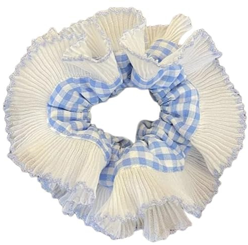 Ksikdeg Vintage-Spitzen-Haargummis, Hochsteckfrisur, übergroß, elegant, Pferdeschwanz für Damen