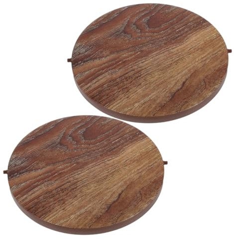 OUNONA 2stücke Mülleimerdeckel Aus Kunststoff Mit Holzmaserungsdesign Ersatzdeckel Für Abfalleimer Abfallbehälterabdeckung Für Privathaushalte Und Hotels