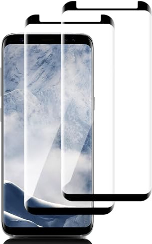 Three-Tree Schutzfolie für Panzerglas für Samsung Galaxy S8, Hochpräzise Fingerabdruckerkennung 9H Härte, 2 Stück Handy Display Schutzglas für Samsung Galaxy S8