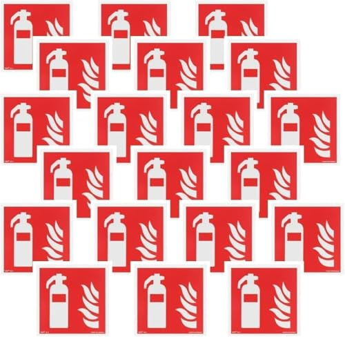 notlok Safety Work 20x Cartello Estintore 15x15cm adesivo, fotoluminescente