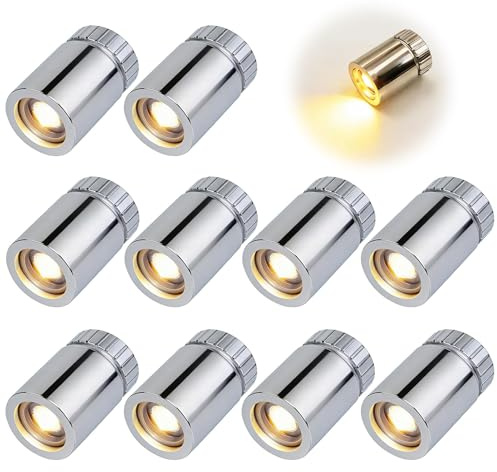 10pcs Mini LED Lights Battery Operated for Crafts and Dollhouses Decoration | Small LED Lights Warm White, Wireless Miniature Spotlight, Tiny LED Light for Balloon Paper Lantern Wedding Party Decorations