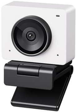 DIGNIFE Webcams, 2-4K Webcam for PC with 1/2 Sensor, AI Framing & Autofocus, Beauty Mode, Lightweight, HDR, Webcam with Microphone(Bianco)