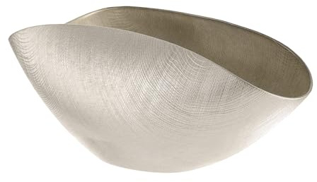 Onlylux Coppa Burano - Centrotavola in Vetro Centrifugato Decorato a Mano, Design Artistico Ovale, Dimensioni 38x11 cm (Corda)