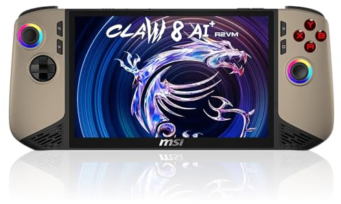MSI Claw 8 AI+ A2VM Handheld Gaming PC with Intel Core Ultra 7 Processor 258V, 8-inch 120Hz Touch Display, VRR Support, 80Whr Battery, Thunderbolt 4 for Portable AAA Gaming (32GB RAM + 1TB SSD)