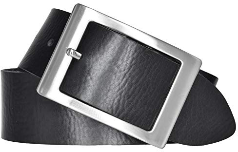 Bernd Götz Damen Leder Gürtel 40 mm schwarz Nappaleder kürzbar Damengürtel (90 cm)