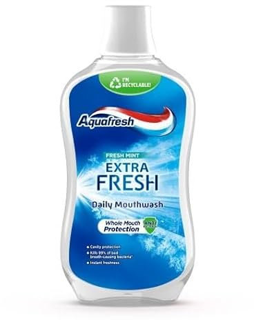 Aquafresh Mundwasser - Fresh Mint - extra frisch Täglich - 4er Pack (4 x 500ml)