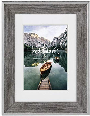 Hama Sierra Kunststoff-Bilderrahmen 10 x 15 cm, Rand 25 mm x 19 mm, für Bilder von 7 cm x 10 cm, SLR-Glas aus Polystyrol (PS) mit Aufhänger und Fuß