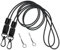 Lanyard für ID-Badges, Leder 2 PCS Hals Lanyard Schlüsselanhänger für Männer Frauen Büro einstellbare Halskette Lanyard mit Metallverschluss