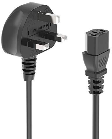 Ancable 5M 3 Prong Power Cable Kettle Lead, UK 3 Pin IEC C13 Computer Power Lead for for Samsung, Dell, Sony, HP, LED LCD Smart TV Monitor, TV, Printer, PC, Kettle and Other Appliances