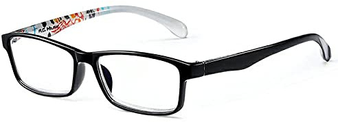 SaNgaiMEi Blaulichtfilter Lesebrille Damen Herren Computerbrille, Bequeme und flexible Blaulichtbrille Lesehilfen Sehhilfe Brille mit Sehstärke(F Schwarz 3.5)