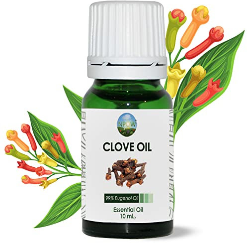 NPOW Clove Oil for Toothache Pain Relief for Adult – Oil of Cloves for Toothache Natural Dental Solution, Clove Bud Oils, Cloves Extract for Oral Care, Tooth Pain Relief and Dental Health - 10ml