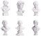 Mini-Gipsstatuen, berühmte Skulptur, Gipsbüste, Portraits, Handwerk, Desktop-Ornament, Heimdekoration, toller Musiker (6 Stück)