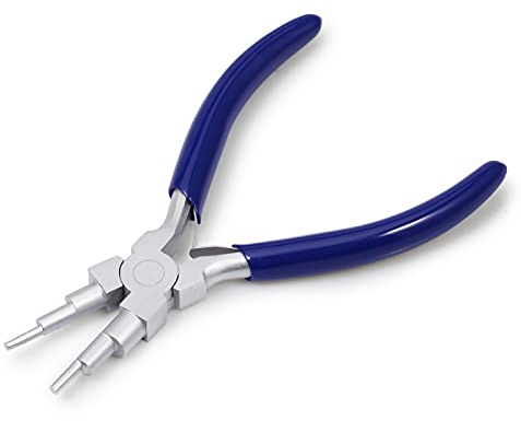 LEONTOOL 6-in-1 Bail Making Pliers, 6 Step 3-9mm, 5.5-Inch Wire Looping Forming Pliers, Wire Looper for Bending Loops and Rings