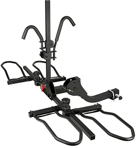 WEIZE Hitch Bike Rack, Wobble Free Smart Tilting Folding Bicycle Car Racks for Standard, Fat Tire and Electric Bike, 2-Bike 160 lbs Capacity, 2-inch Receiver