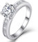 YL Verlobungsring 925 Sterling Silber Schliff 5A Zirkonia Ring Solitaire Breitband Schmuck Geschenk für Damen(Größe 54)