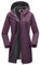 33.000ft Veste softshell légère avec capuche imperméable pour femme,Veste fonctionnelle doublée polaire coupe-vent respirante, Violet mélangé., L