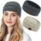 JFAN Bandeau Cheveux Femme Hiver Bandeau Oreille Tricoté Cache-Oreilles doux et Pelucheux 2 Pièces Gris+Beige