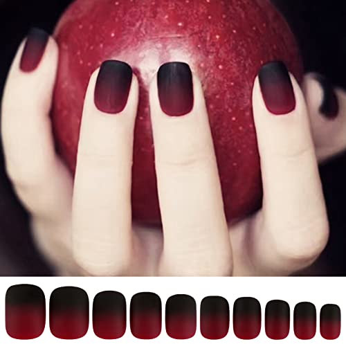 24PCS Faux Ongles Courts Colorés Noël Sticker Nail Art Couverture Complète Avec Autocollant à Ongles Accessoires Bricolage Ongle Artificiels Carrés avec Colle Noël