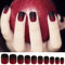 24PCS Faux Ongles Courts Colorés Noël Sticker Nail Art Couverture Complète Avec Autocollant à Ongles Accessoires Bricolage Ongle Artificiels Carrés avec Colle Noël