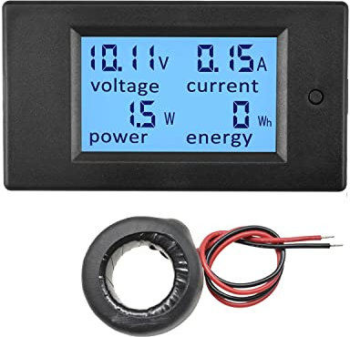 VOKTTA Amperometro Digitale Voltmetro AC 80-260V 100A Multimetro Display LCD Corrente Tensione Potenza Energia Volt Amp Watt KWh Misuratore con CT