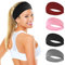 Sibba 4 Stück Damen-Stirnbänder elastisch rutschfest Stirnband Yoga Übung Schweißableitung Laufen Workout Haarband Haarzubehör