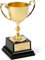 EIO Gifts Personalised 5.5” (142mm) Gold Cast Metal Plated Recognition Cup Trophy/Award, with Heavyweight Base - Custom Engraved Ideal for Ceremonies or Competitions.