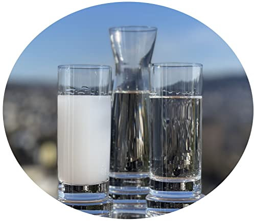 Topkapi 200.390-3-tlg Gedeck-Set aus Glas für Raki/Ouzo “Mustafa Bey”, 2 Raki Ouzo Gläser und eine Karaffe, Bleifreies Kristallglas, Made in Germany