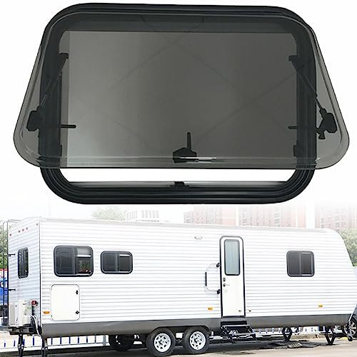 FENGSSLL Finestre per Camper, finestre per roulotte, finestre a Battente, finestre per roulotte con oscuranti e zanzariere integrati, per roulotte e Camper,600X500mm